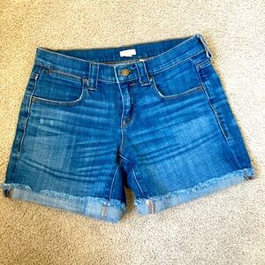J. Crew cutoff cuffed denim shorts